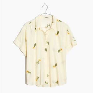 Cactus Embroidered Hilltop Shirt in Swiss Dot